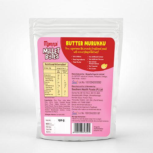 Millet Bytes- Ribbon Pakoda + Butter Murukku + Thenkuzhal Murukku - 450g