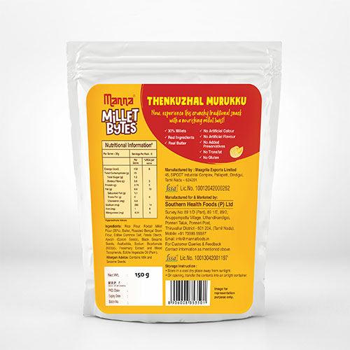 Millet Bytes- Ribbon Pakoda + Butter Murukku + Thenkuzhal Murukku - 450g