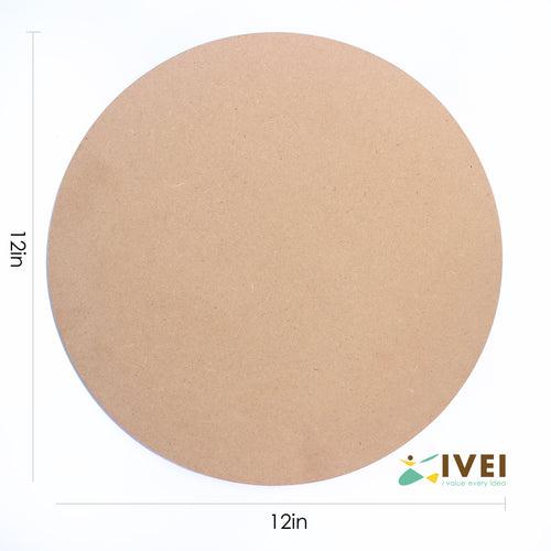 IVEI DIY MDF Circle - 12 inches [Set of 2] (with/without primer)