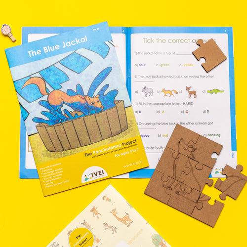 IVEI The Blue Jackal - Workbook and DIY puzzle - 4 to 7 yrs