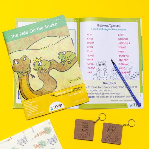 IVEI The Ride on the Snake - Workbook and 2 DIY keychains - 4 to 7 yrs