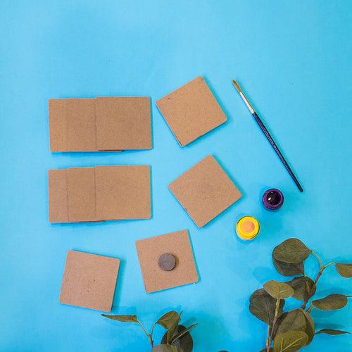 IVEI DIY MDF Square 3 inch Magnets -Set of 10 - 3 mm