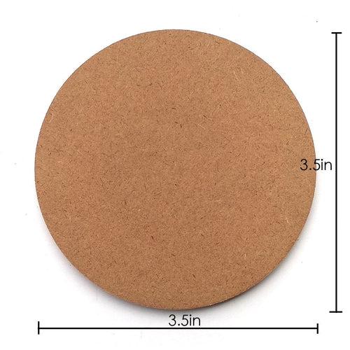 IVEI DIY MDF Circle Coasters for Craft - Set of 12 (5mm thickness)