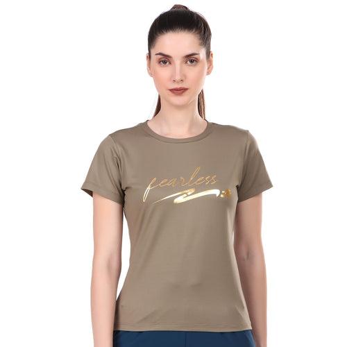 Performance Tshirt For Fearless Women (Tree Green)