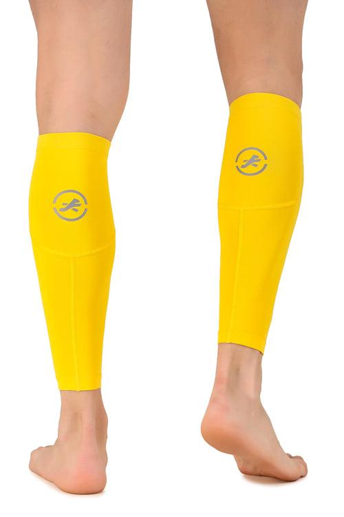 Nylon Compression Calf Sleeves (Yellow)