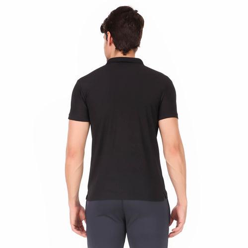 HC Quick Dry Polo Collar Tshirt For Men (Black)