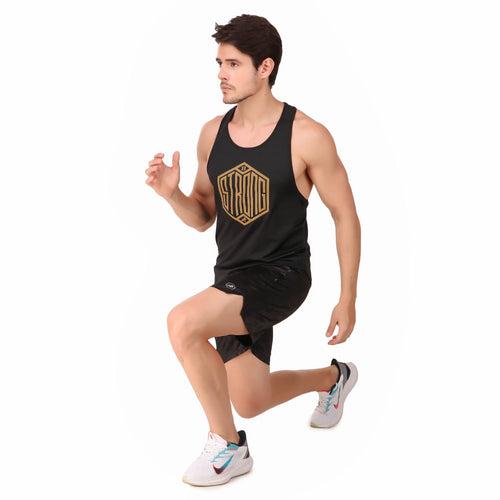 Gym Stringer For Men (Black)