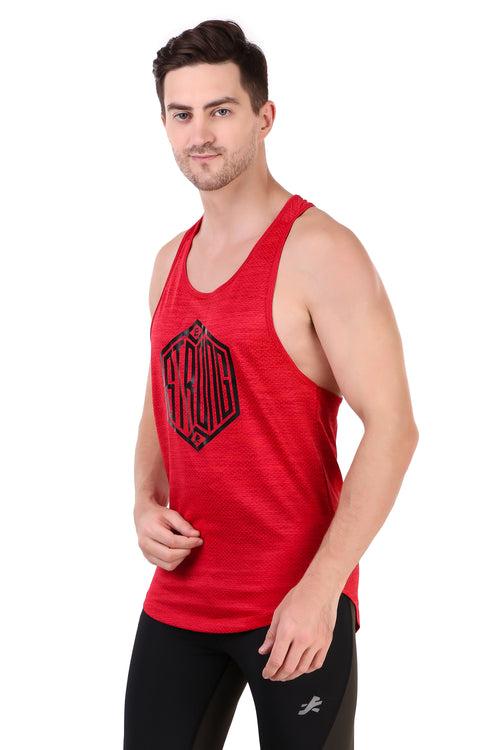 Gym Stringer Vest For Men (Red)