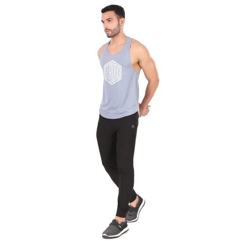 Gym Stringer For Men (Stone Blue)