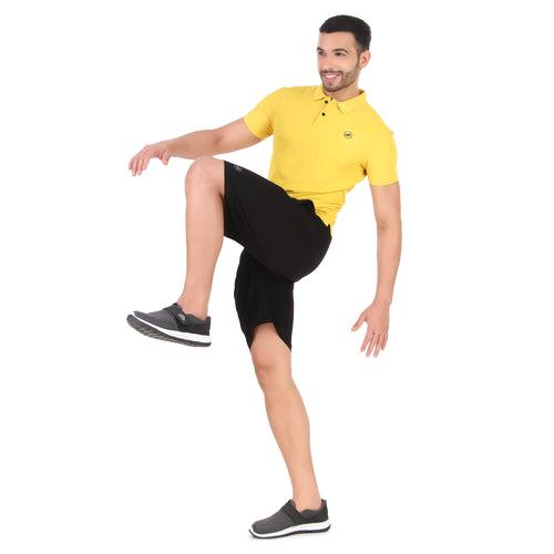 HC Quick Dry Polo Collar Tshirt For Men (Yellow)