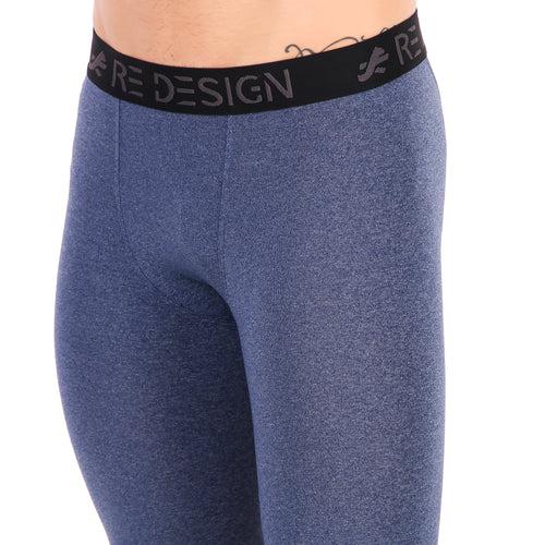 Men's Nylon Compression Pant and Full Tights (Denim Melange)
