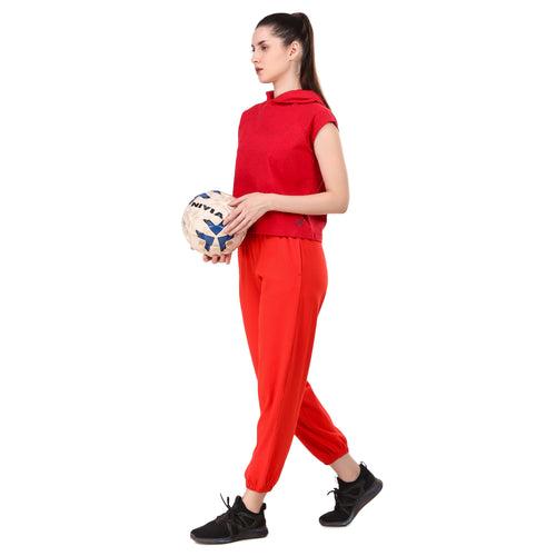 Women's Cotton Jogger (Red)