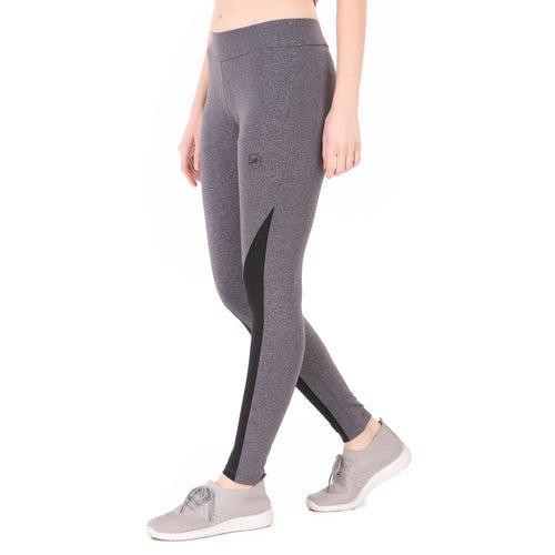 Color-block Legging/Tights For Women (Grey Melange)