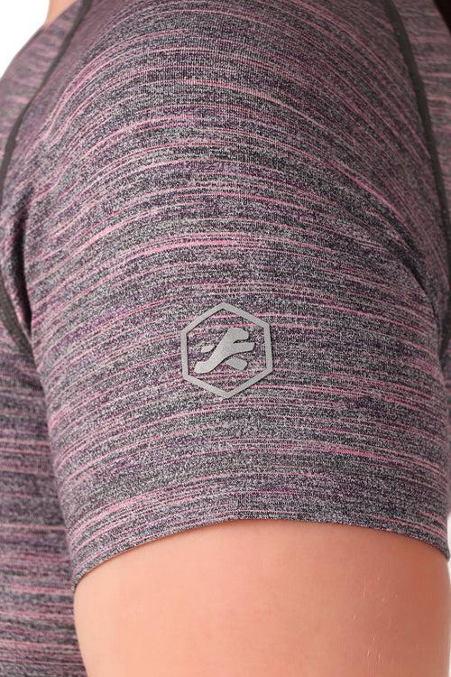 Compression Crop Top For Women (Ruby Heather)