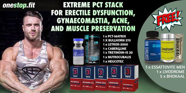 EFFECTIVE PCT STACK FOR ERECTILE DYSFUNCTION, GYNAECOMASTIA, ACNE AND MUSCLE PRESERVATION