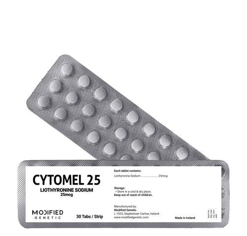 MODIFIED GENETIC CYTOMEL 25: Powerful T3 for Fat Loss and Metabolic Enhancer for Bodybuilders! 25mcg 30Tabs Strip.