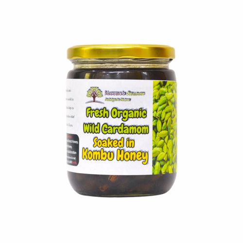 Organic Wild Cardamom Soaked In Kombu Honey - 150 Grams