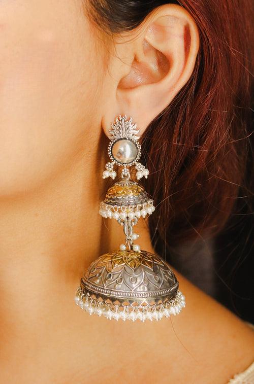 LEELA Brass Jhumka Earrings