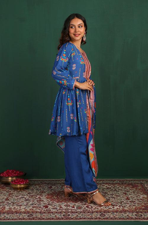 GEET - Cobalt Blue Three Piece Suit Set