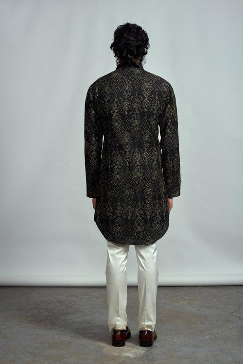 BLACK PINTUCK KURTA