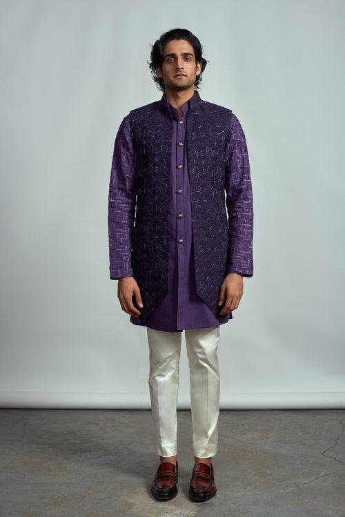 PURPLE OPEN LONG DECONSTRUCTED BUNDI SET