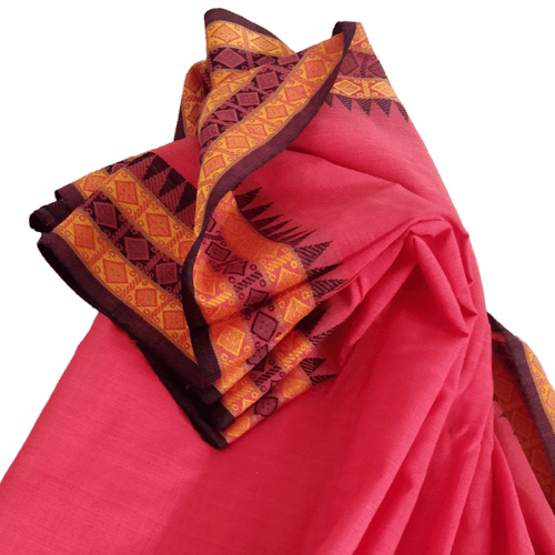 Pink Dongria Cotton Saree