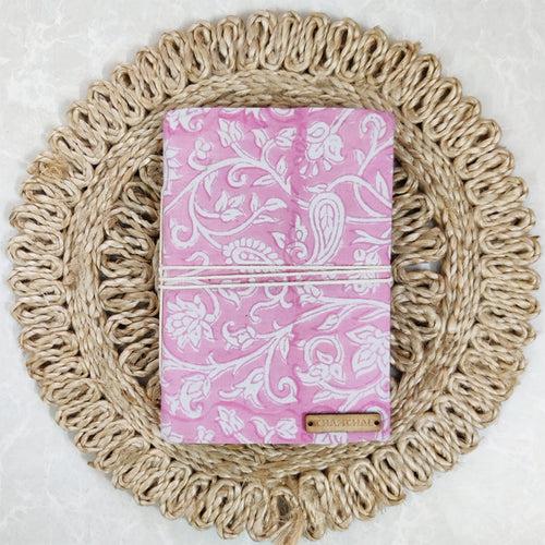 Floral pink & White Journal (small)