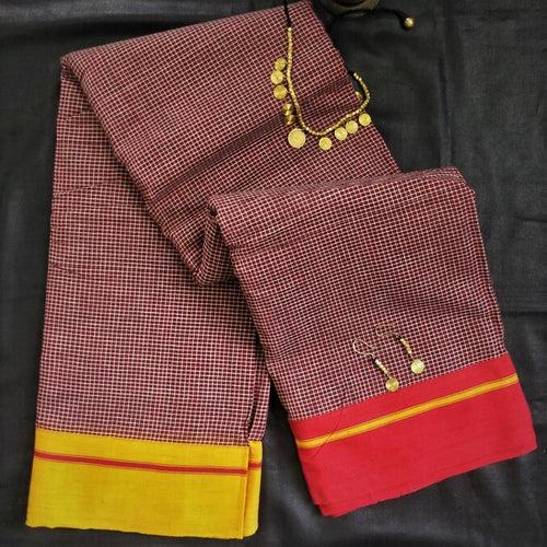 Kumkum Patteda Anchu Cotton Saree