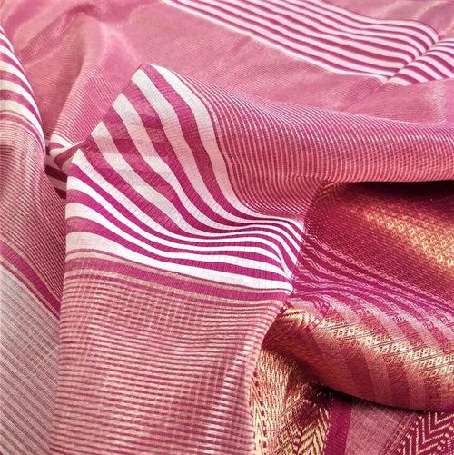 Mogra Maheshwari Tissue Silk Cotton Saree