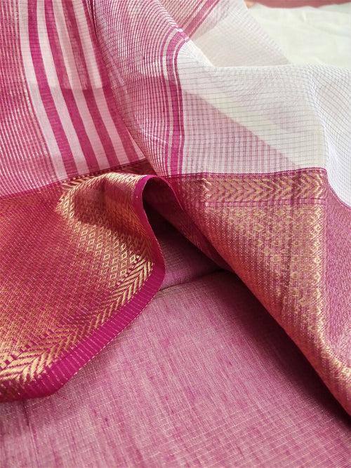 Mogra Maheshwari Tissue Silk Cotton Saree