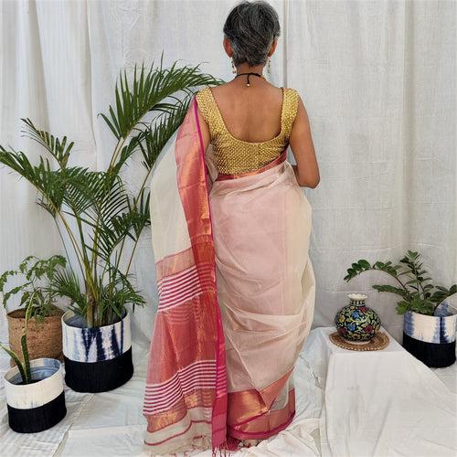 Mogra Maheshwari Tissue Silk Cotton Saree