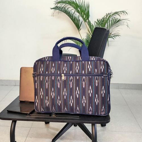 Blue Ikat Laptop Bag