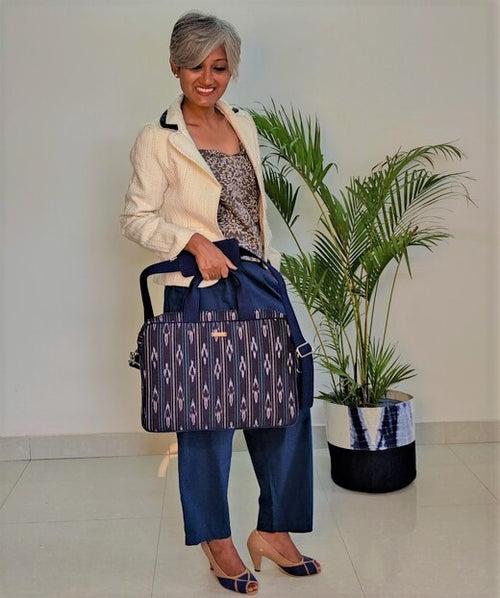 Blue Ikat Laptop Bag