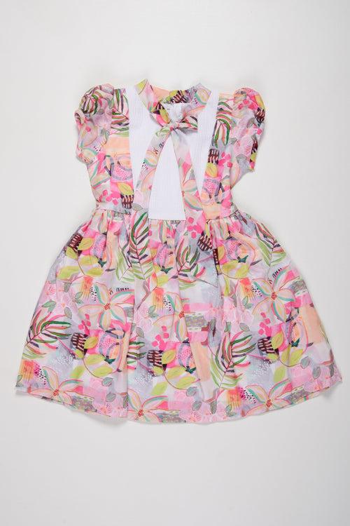 Adorable Baby Girl Floral Cotton Frock - Chic Party Designs