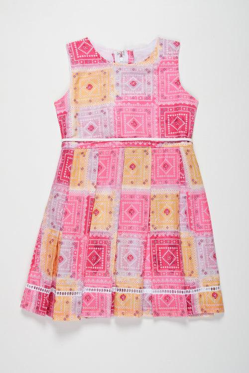 Chic Girls Summer Cotton Frock with Matching Jacket - Bright and Playful Patterns