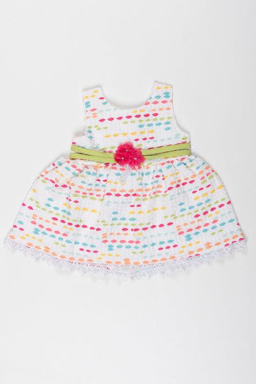 Colorful Confetti Cotton Frock for Joyful Baby Girl Moments