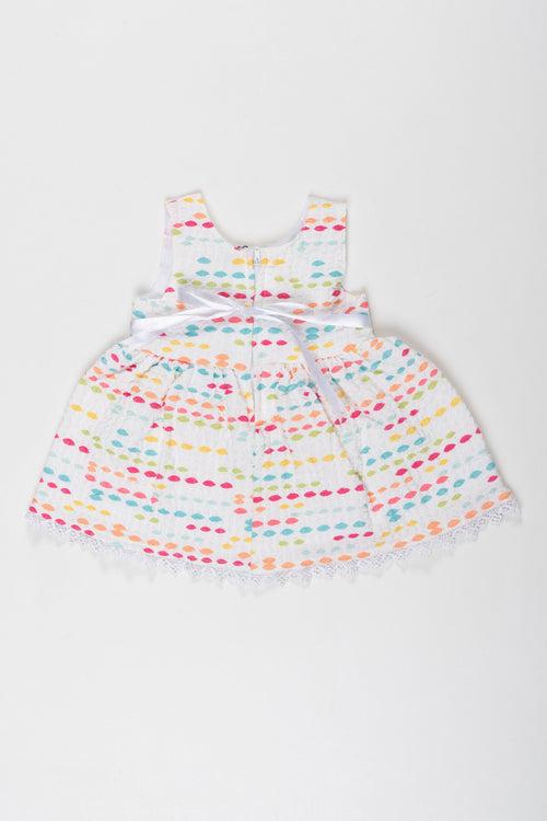 Colorful Confetti Cotton Frock for Joyful Baby Girl Moments