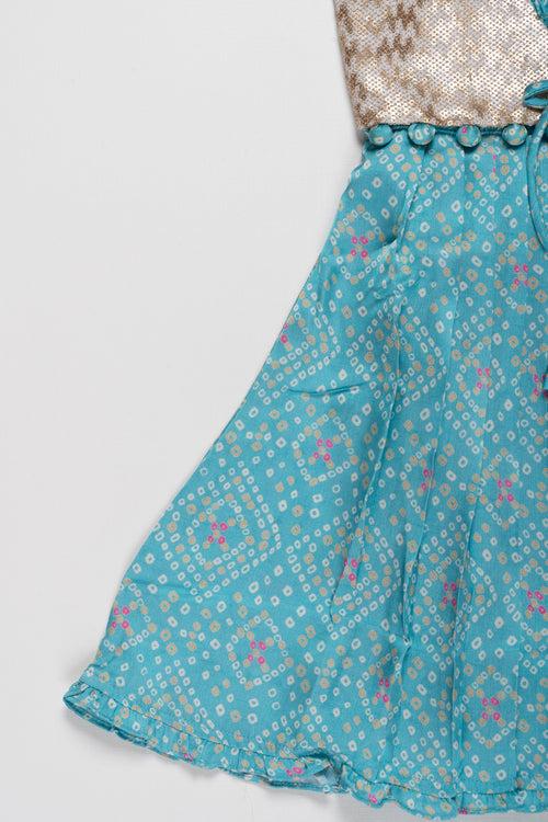Elegant Premium Cotton Frock for Girls - Festive and Vibrant Design