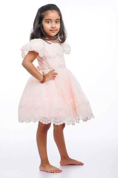 Enchanted Blush Tutu Party Frock: Whimsical Elegance for Girls