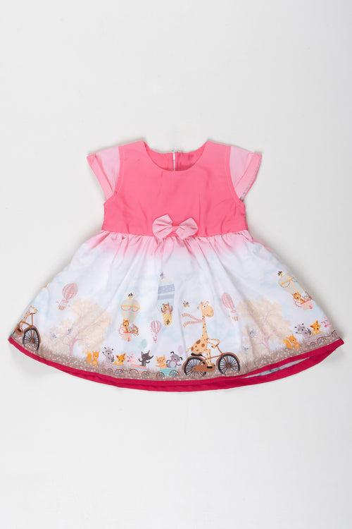 Enchanted Garden Baby Girl Frock - Pink Delight Edition