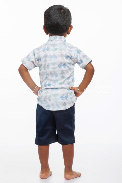 Modern Prism Boys Shirt and Shorts Set: Stylish Comfort for Everyday Play