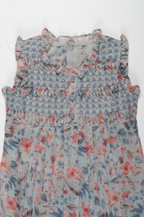 Soft Cotton Floral Frock for Girls - Comfortable Playtime & Fancy Outfit