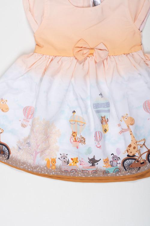 Sunny Safari Baby Girl Frock - Perfect for Parties and Playtime