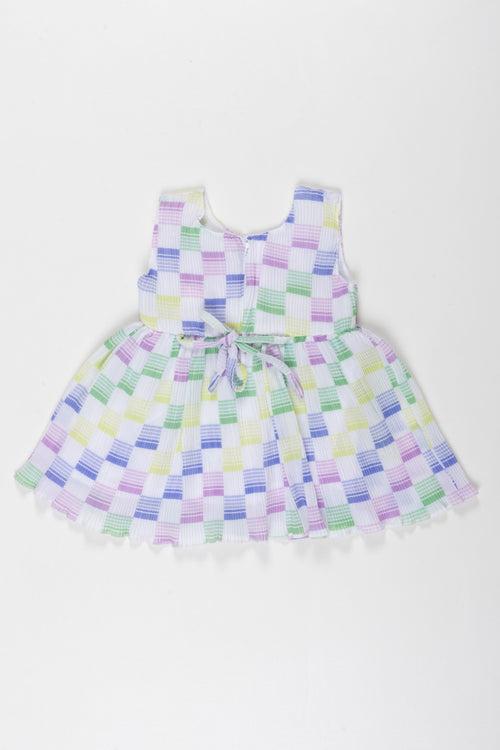 Sunshine Plaid Baby Girl Cotton Frock - Colorful & Comfortable