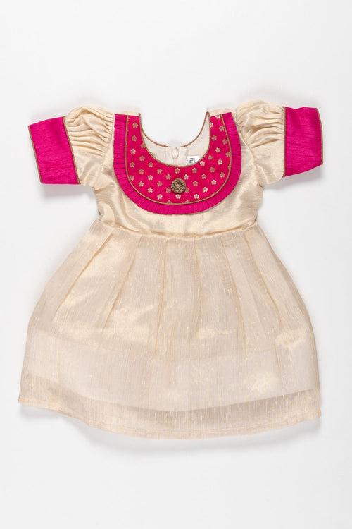 Traditional Elegance Designer Silk Frock for Children - Boutique Pattu Collection