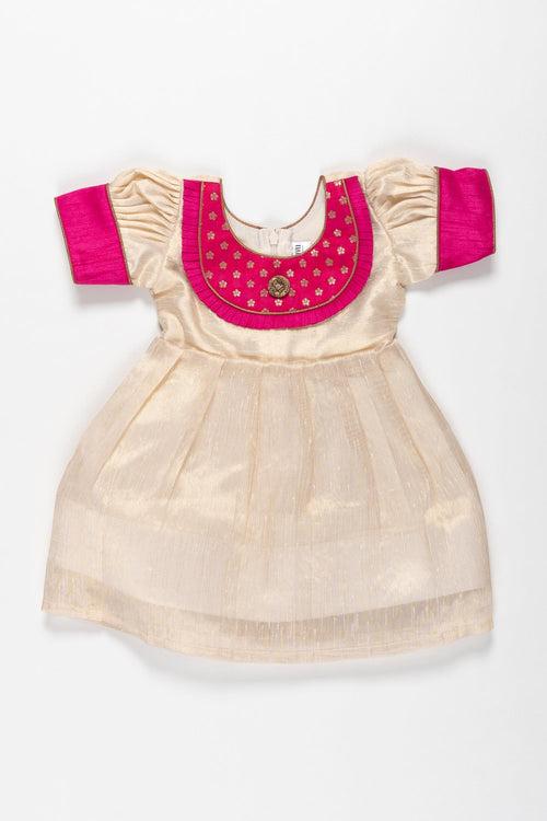 Traditional Elegance Designer Silk Frock for Children - Boutique Pattu Collection