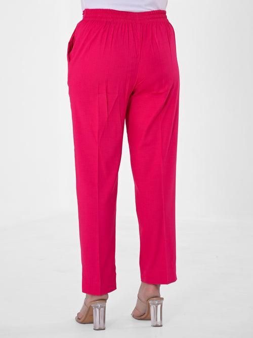 Hot Pink 4-Way Stretchable Pants