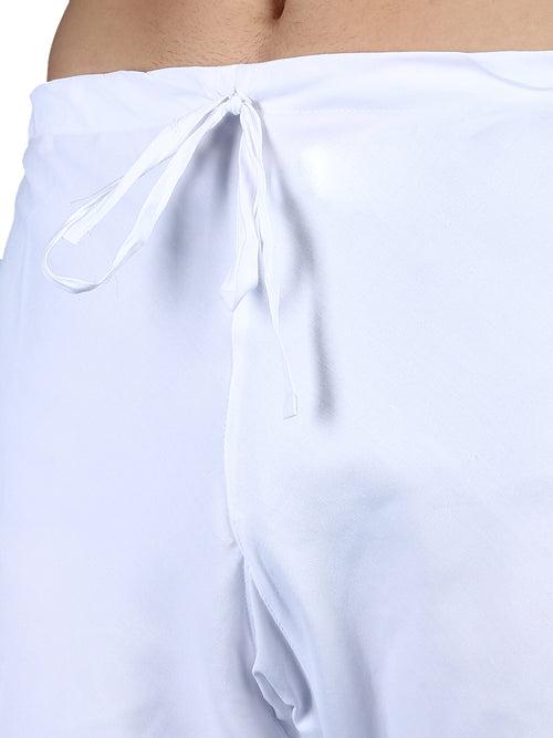 Unleash Your Style With Men's White Cotton Chikankari Designer Kurta Set by Sanwara