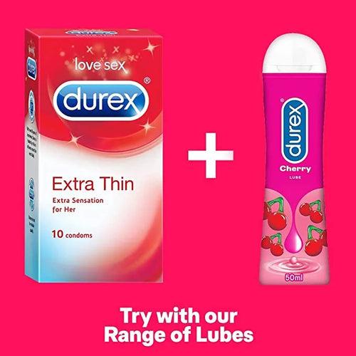 Durex Extra Thin - 100 Condoms, 10s(Pack of 10)