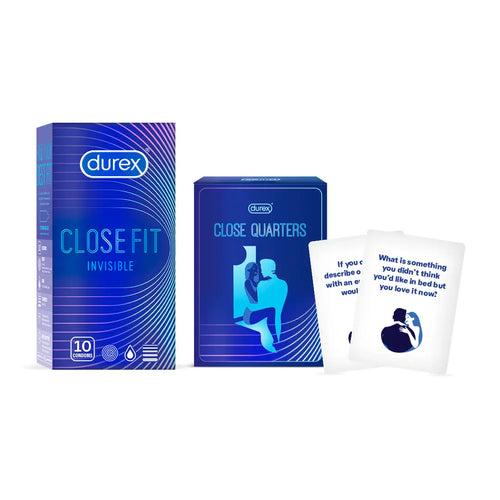 Durex Close Fit Invisible (Pack of 10) + Durex Close Quarters